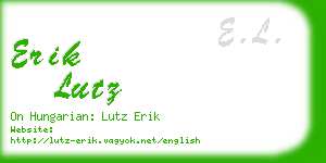 erik lutz business card